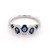 18ct White Gold 1.03ct Sapphire & 0.11ct Diamond Ring murray co jewellers belfast