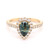 18ct Yellow Gold 1.06ct Teal Sapphire & 0.45ct Diamond Cluster Ring murray co jewellers belfast