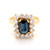 18ct Yellow Gold 0.84ct Sapphire & 0.60ct Diamond Cluster Ring murray co jewellers belfast