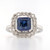 14ct White Gold 2.50ct Sapphire & 0.45ct Diamond Cluster Ring murray co jewellers belfast