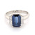 Platinum 2.68ct Sapphire & 0.40ct Diamond 5 Stone Ring murray co jewellers belfast