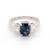 Platinum 1.61ct Sapphire & 0.35ct Diamond 3 Stone Ring murray co jewellers belfast