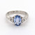 Platinum 1.79ct Sapphire & 0.20ct Diamond 3 Stone Style Ring murray co jewellers belfast