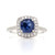 Platinum 1.28ct Sapphire & 0.31ct Diamond Cluster Ring murray co jewellers belfast
