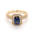 18ct Yellow Gold 1.39ct Sapphire & 0.59ct Diamond Cluster Ring murray co jewellers belfast