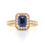 18ct Yellow Gold 1.39ct Sapphire & 0.59ct Diamond Cluster Ring murray co jewellers belfast