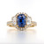 18ct Yellow Gold 1.82ct Sapphire & 0.84ct Diamond Cluster Ring murray co jewellers belfast