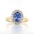 18ct Yellow Gold 1.50ct Sapphire & 0.32ct Diamond Cluster Ring murray co jewellers belfast