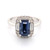 14ct White Gold 2.71ct Sapphire & 0.40ct Diamond Cluster Ring murray co jewellers belfast