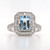 Platinum 1.50ct Aquamarine & 0.45ct Diamond Cluster Ring murray co jewellers belfast