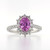 Platinum 1.14ct Pink Sapphire & 0.50ct Diamond Cluster Ring murray co jewellers belfast