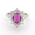 Platinum 0.75ct Ruby & 0.65ct Diamond Cluster Ring murray co jewellers belfast