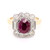 14ct Yellow Gold 2.07ct Ruby & 0.96ct Diamond Cluster Ring murray co jewellers belfast