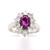 Platinum 1.10ct Ruby & 0.85ct Diamond Cluster Ring murray co jewellers belfast