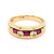 18ct Yellow Gold 0.49ct Ruby & 0.17ct Diamond Eternity Ring murray co jewellers belfast