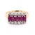 9ct Yellow Gold 1.50ct Ruby & 0.27ct Diamond Cluster Ring murray co jewellers belfast