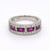 Platinum 1.00ct Ruby & 0.50ct Diamond Cluster Eternity Ring murray co jewellers belfast
