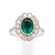 18ct White Gold 1.12ct Emerald & 1.00ct Diamond Cluster Ring murray co jewellers belfast