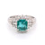 Platinum 1.06ct Emerald & 0.73ct Diamond Cluster Ring murray co jewellers belfast