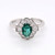 Platinum 0.69ct Emerald & 0.37ct Diamond Cluster Ring murray co jewellers belfast