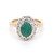 9ct Yellow Gold 1.21ct Emerald & 0.80ct Diamond Cluster Ring murray co jewellers belfast