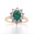 9ct Yellow Gold 1.10ct Emerald & 0.75ct Diamond Cluster Ring murray co jewellers belfast