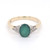 9ct Yellow Gold 1.09ct Emerald & 0.14ct Diamond 3 Stone Style Cluster Ring murray co jewellers belfast