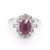 14ct White Gold 3.08ct Ruby & 0.40ct Diamond Cluster Ring murray co jewellers belfast