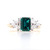 9ct Yellow Gold Lab Grown 0.80ct Emerald & 0.27ct Diamond Cluster Ring murray co jewellers belfast engagement ring