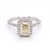 Platinum 1.62ct Lab Grown Yellow Diamond & 0.30ct Diamond Cluster Ring murray co jewellers belfast engagement rings