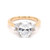 18ct Yellow Gold 2.84ct Lab Grown Oval & Trapezoid Diamond 3 Stone Ring murray co jewellers belfast engagement rings