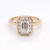 14ct Yellow Gold 1.42ct Lab Grown Emerald Cut Diamond Cluster Ring murray co jewellers belfast engagement rings