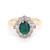 9ct Yellow Gold 1.85ct Emerald & 0.50ct Diamond Cluster Ring murray co jewellers belfast