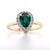 14ct Yellow Gold 0.89ct Emerald & 0.25ct Diamond Cluster Ring murray co jewellers belfast