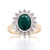 9ct Yellow Gold 1.85ct Emerald & 0.50ct Diamond Cluster Ring murray co jewellers belfast