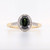9ct Yellow Gold 0.84ct Green Sapphire & 0.15ct Diamond Cluster Ring murray co jewellers belfast