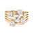 9ct Yellow Gold 1.50ct Lab Grown Scattered Diamond 5 Row Ring murray co jewellers belfast