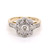 9ct Yellow Gold 1.00ct Diamond Flower Cluster Ring murray co jewellers belfast engagement rings