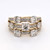 14ct Yellow Gold 2.00ct Scatter Diamond Triple Row Ring murray co jewellers belfast eternity rings