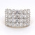 18ct Yellow Gold 4.75ct Round Brilliant Diamond 4 Row Ring murray co jewellers belfast