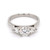 Platinum 1.00ct Round Brilliant & Pear Diamond 3 Stone Ring murray co jewellers belfast engagement rings