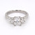 Platinum 1.37ct Radiant & Round Brilliant Diamond 3 Stone Ring murray co jewellers belfast engagement rings