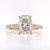 18ct Yellow Gold 2.36ct Lab Grown Elongated Cushion Solitaire Ring murray co jewellers belfast engagement rings