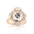 18ct Yellow Gold 3.92ct Lab Grown Round Brilliant Diamond Cluster Ring murray co jewellers belfast engagement rings