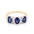 9ct Yellow Gold Lab Grown 2.00ct Sapphire & 0.25ct Diamond Ring murray co jewellers belfast