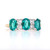 9ct Yellow Gold Lab Grown 1.24ct Emerald & 0.25ct Diamond Cluster Ring murray co jewellers belfast