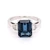 9ct White Gold 4.21ct London Blue Topaz & 0.14ct Diamond Ring murray co jewellers belfast