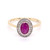 9ct Yellow Gold 1.10ct Ruby & 0.15ct Diamond Cluster Ring murray co jewellers belfast