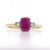 9ct Yellow Gold 1.30ct Ruby & 0.15ct Diamond 3 Stone Ring murray co jewellers belfast