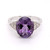 9ct White Gold 4.10ct Amethyst & 0.11ct Diamond Cluster Ring murray co jewellers belfast